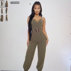 Fashion Nova Olive Jumpsuit